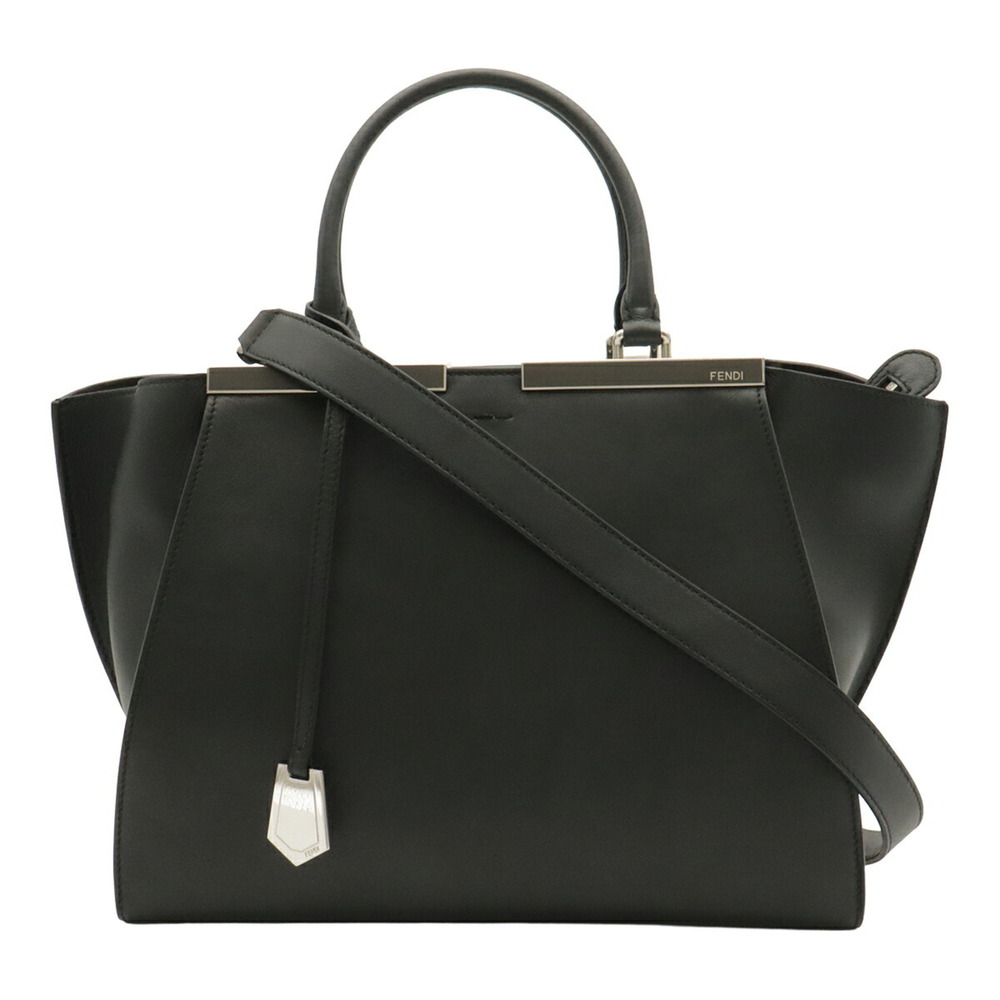 FENDI Trois Jours handbag/shoulder bag, leather, black, 8BH279